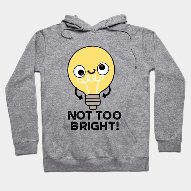 Not Too Bright Funny Bulb Pun Hoodie by punnybone